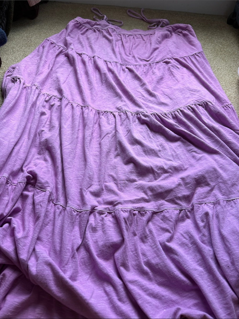 American Eagle Outfitters Lavender Sunchaser knit tie maxi dress- size XL